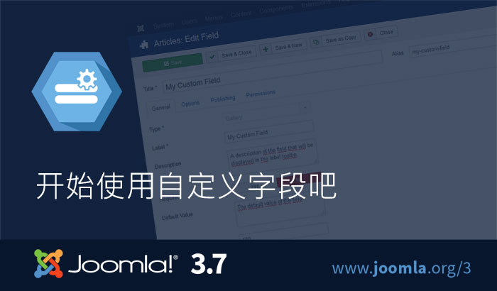 joomla 3.7 自定义字段