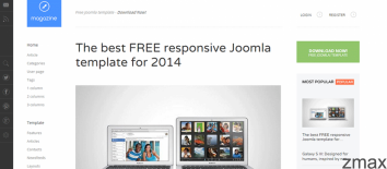 joomla 免费的博客式杂志模板